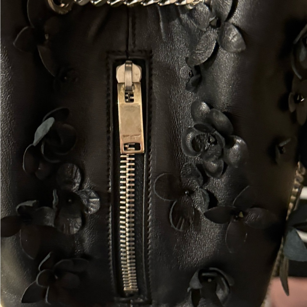 NWOT YSL RARE Lambskin Appliqué Baby Emmanuelle Bucket Bag; - Picture 10 of 11